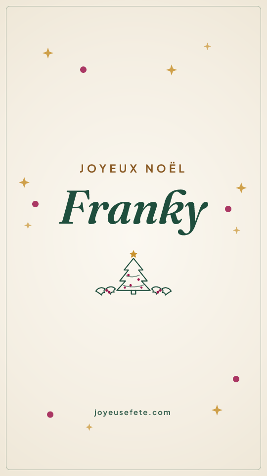 Image « Joyeux Noël Franky » au format story
