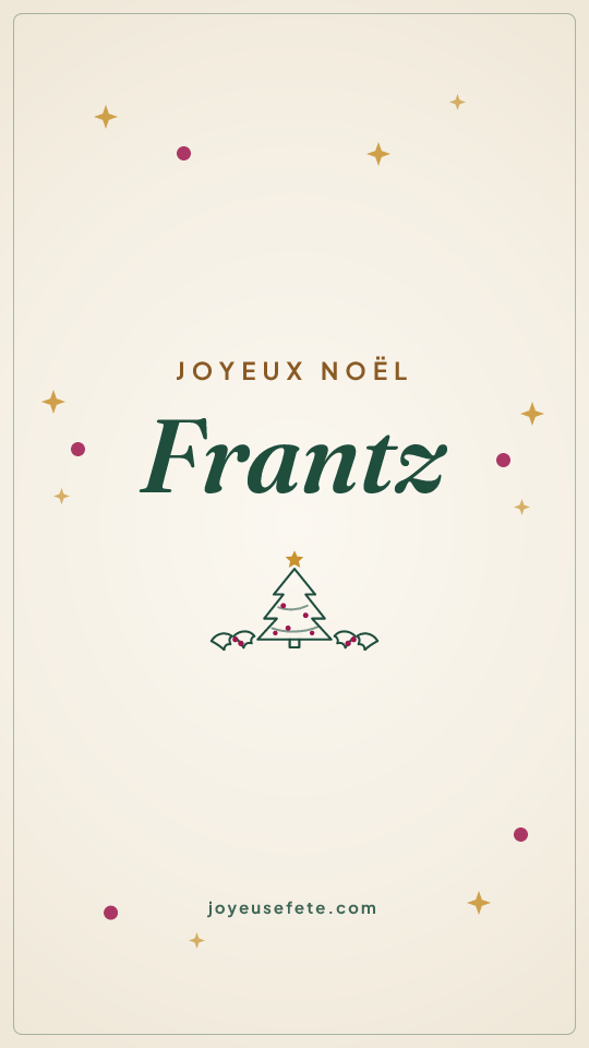 Image « Joyeux Noël Frantz » au format story