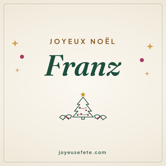 Image carrée « Joyeux Noël Franz » pour WhatsApp