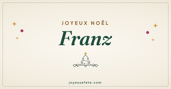Image « Joyeux Noël Franz » au format large