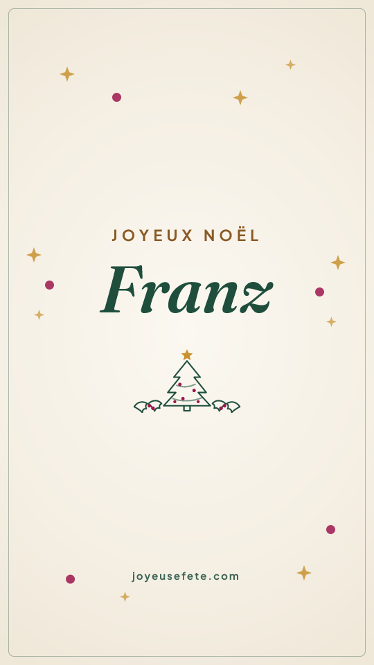 Image « Joyeux Noël Franz » au format story