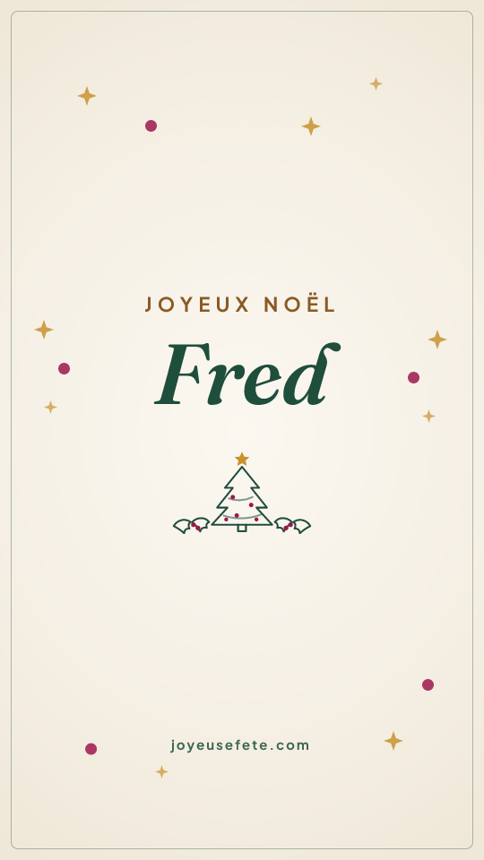 Image « Joyeux Noël Fred » au format story