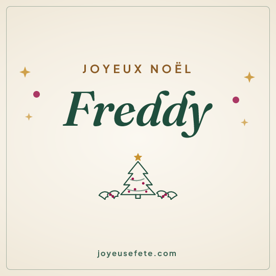 Image carrée « Joyeux Noël Freddy » pour WhatsApp