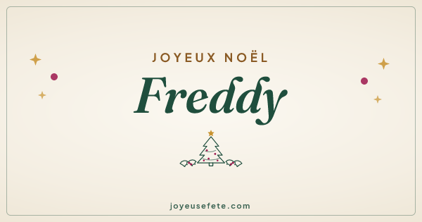 Image « Joyeux Noël Freddy » au format large