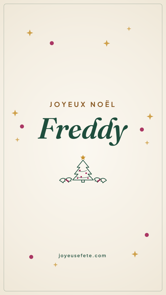 Image « Joyeux Noël Freddy » au format story