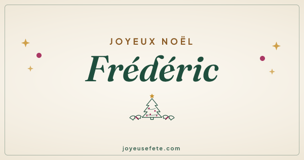 Image « Joyeux Noël Frédéric » au format large