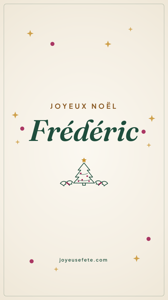 Image « Joyeux Noël Frédéric » au format story