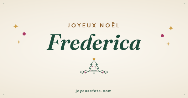 Image « Joyeux Noël Frederica » au format large