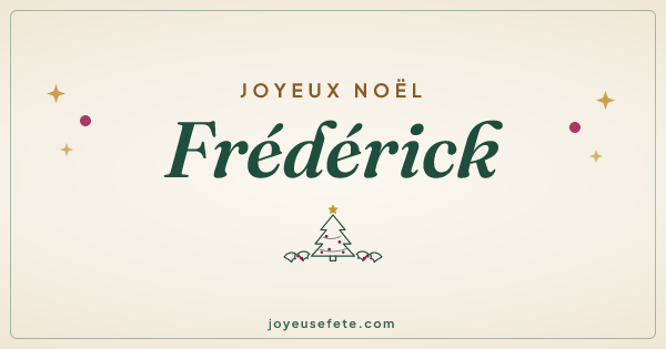 Image « Joyeux Noël Frédérick » au format large