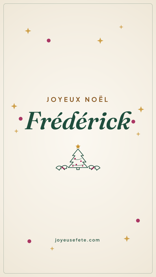 Image « Joyeux Noël Frédérick » au format story