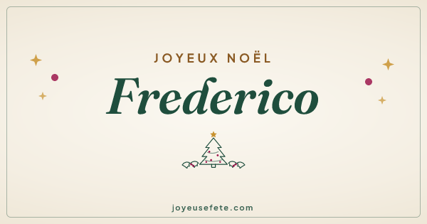 Image « Joyeux Noël Frederico » au format large