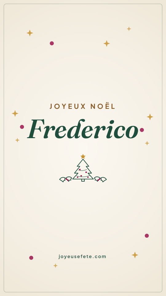 Image « Joyeux Noël Frederico » au format story