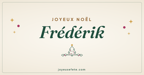 Image « Joyeux Noël Frédérik » au format large