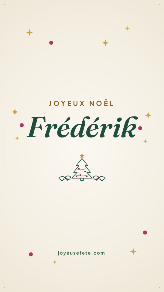 Image « Joyeux Noël Frédérik » au format story