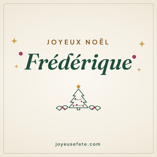 Image carrée « Joyeux Noël Frédérique » pour WhatsApp