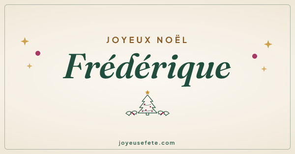 Image « Joyeux Noël Frédérique » au format large
