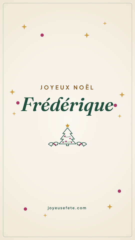 Image « Joyeux Noël Frédérique » au format story