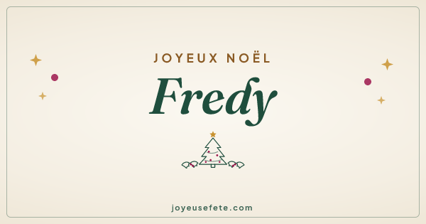 Image « Joyeux Noël Fredy » au format large