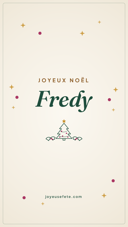 Image « Joyeux Noël Fredy » au format story