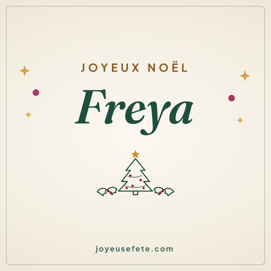 Image carrée « Joyeux Noël Freya » pour WhatsApp