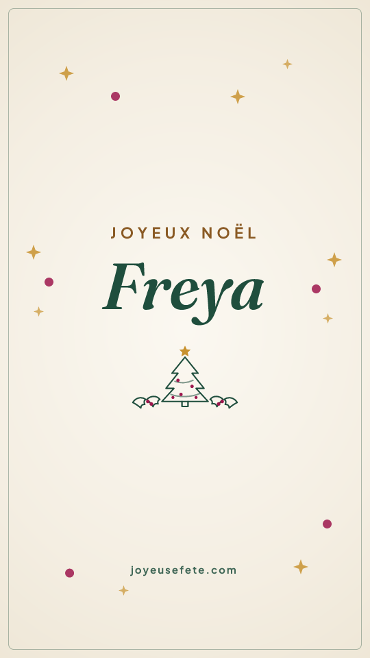 Image « Joyeux Noël Freya » au format story