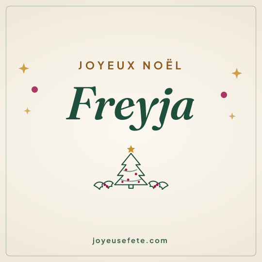 Image carrée « Joyeux Noël Freyja » pour WhatsApp