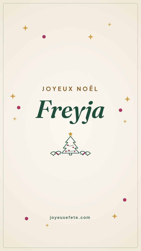 Image « Joyeux Noël Freyja » au format story