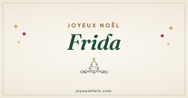 Image « Joyeux Noël Frida » au format large
