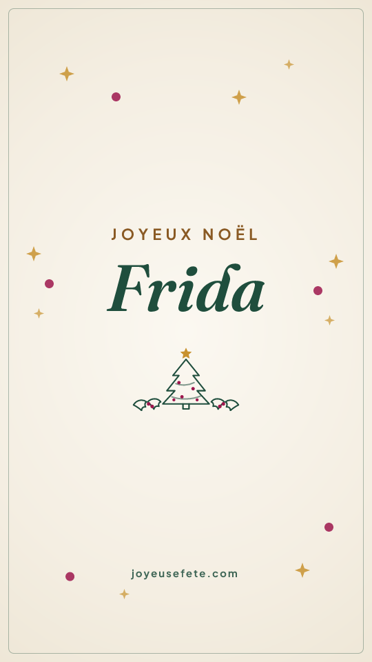 Image « Joyeux Noël Frida » au format story