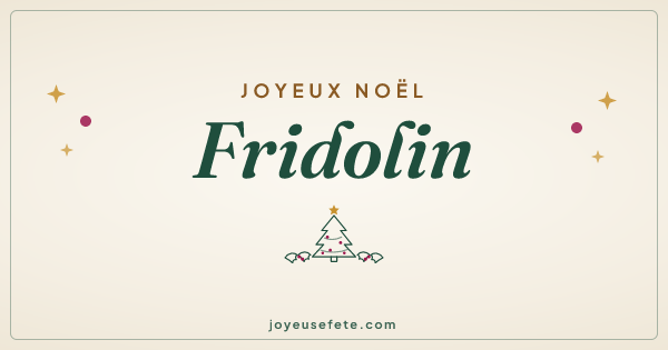Image « Joyeux Noël Fridolin » au format large