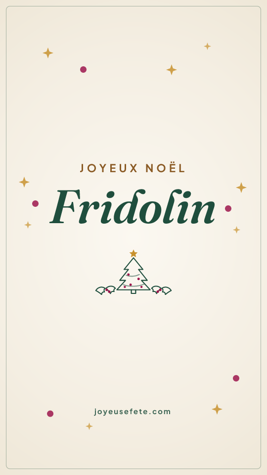 Image « Joyeux Noël Fridolin » au format story