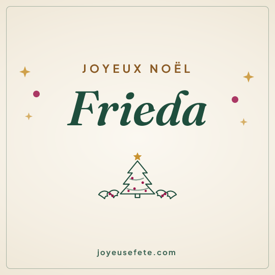 Image carrée « Joyeux Noël Frieda » pour WhatsApp