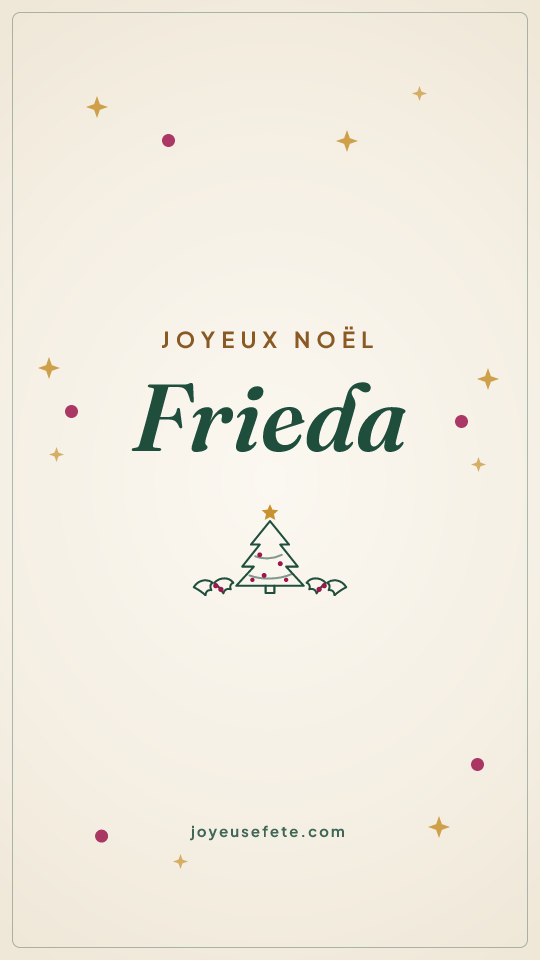 Image « Joyeux Noël Frieda » au format story