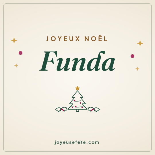 Image carrée « Joyeux Noël Funda » pour WhatsApp