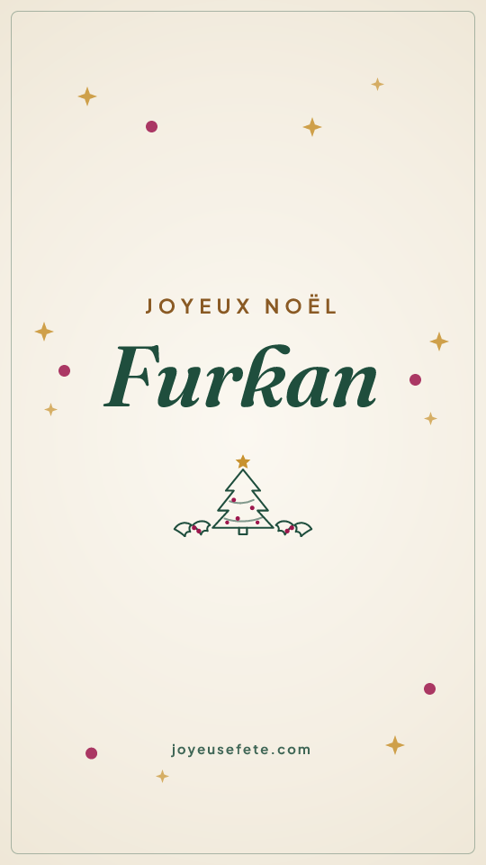 Image « Joyeux Noël Furkan » au format story