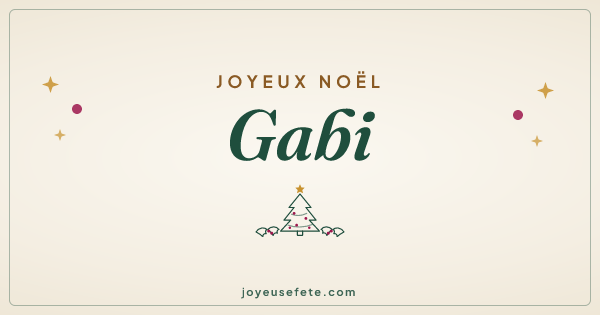 Image « Joyeux Noël Gabi » au format large
