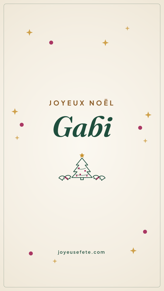 Image « Joyeux Noël Gabi » au format story