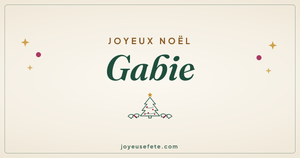 Image « Joyeux Noël Gabie » au format large