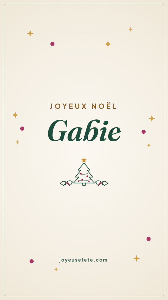 Image « Joyeux Noël Gabie » au format story