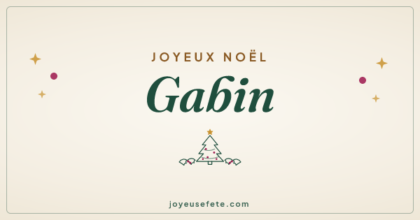 Image « Joyeux Noël Gabin » au format large
