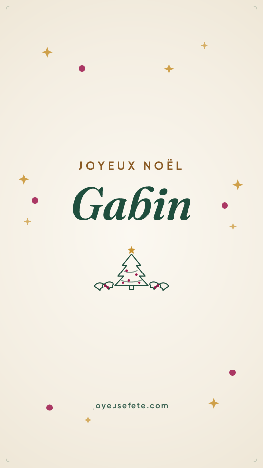 Image « Joyeux Noël Gabin » au format story