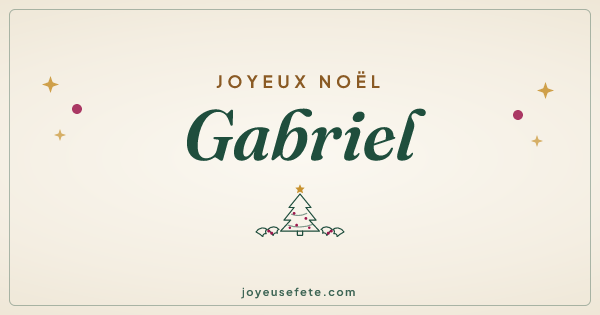 Image « Joyeux Noël Gabriel » au format large