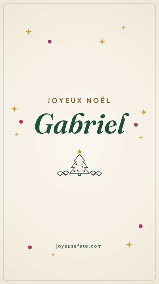 Image « Joyeux Noël Gabriel » au format story
