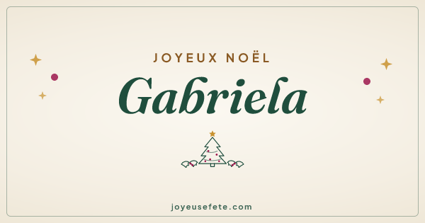 Image « Joyeux Noël Gabriela » au format large