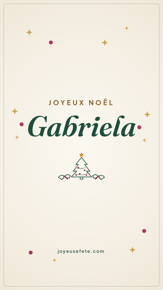 Image « Joyeux Noël Gabriela » au format story