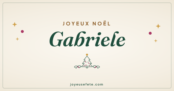 Image « Joyeux Noël Gabriele » au format large
