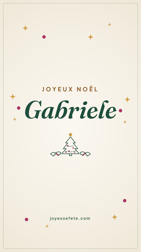 Image « Joyeux Noël Gabriele » au format story