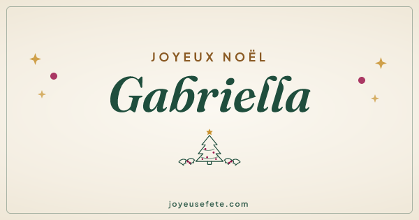 Image « Joyeux Noël Gabriella » au format large