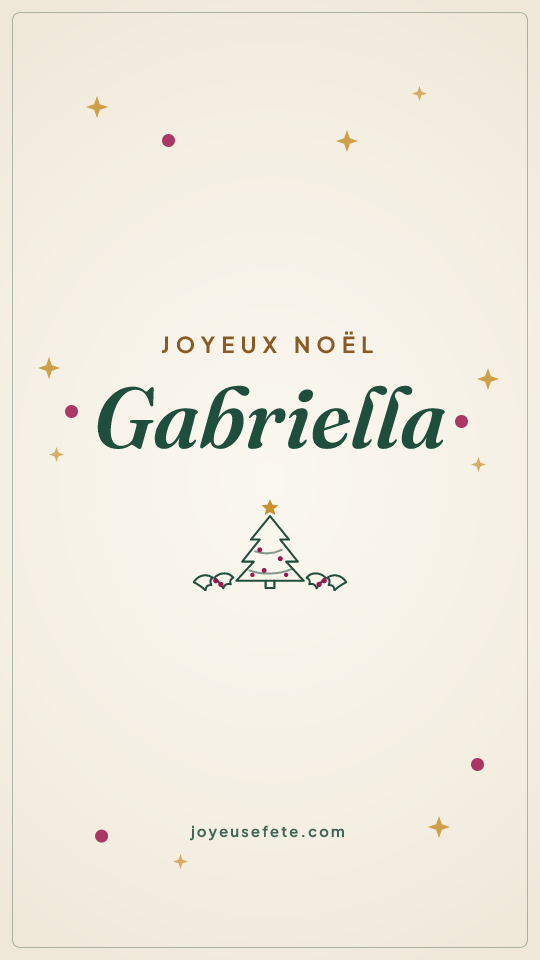 Image « Joyeux Noël Gabriella » au format story