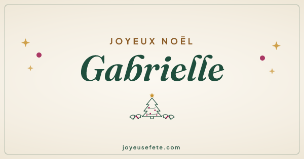 Image « Joyeux Noël Gabrielle » au format large